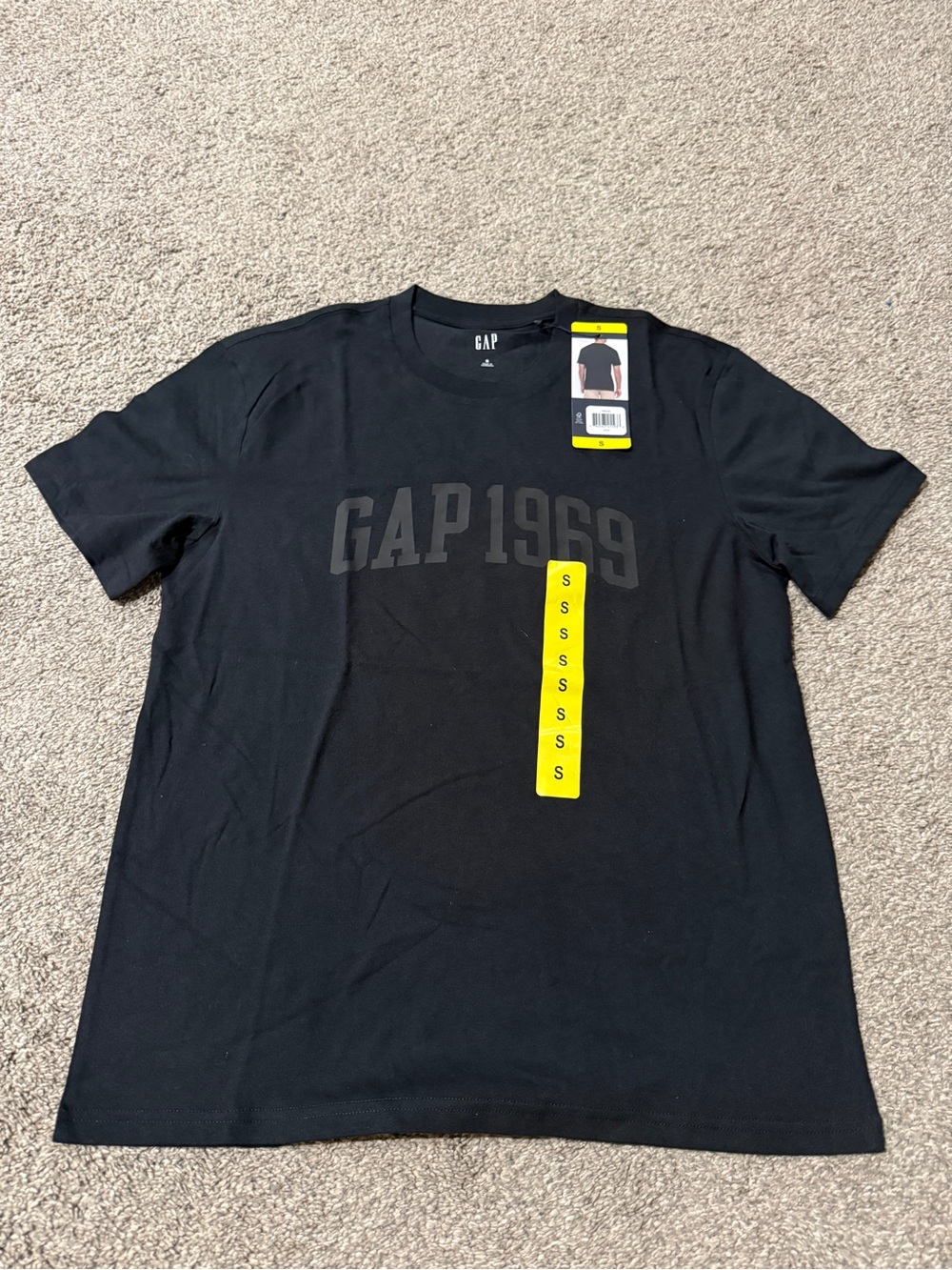 GAP Black Short Sleeve 'GAP 1969' Logo Tee